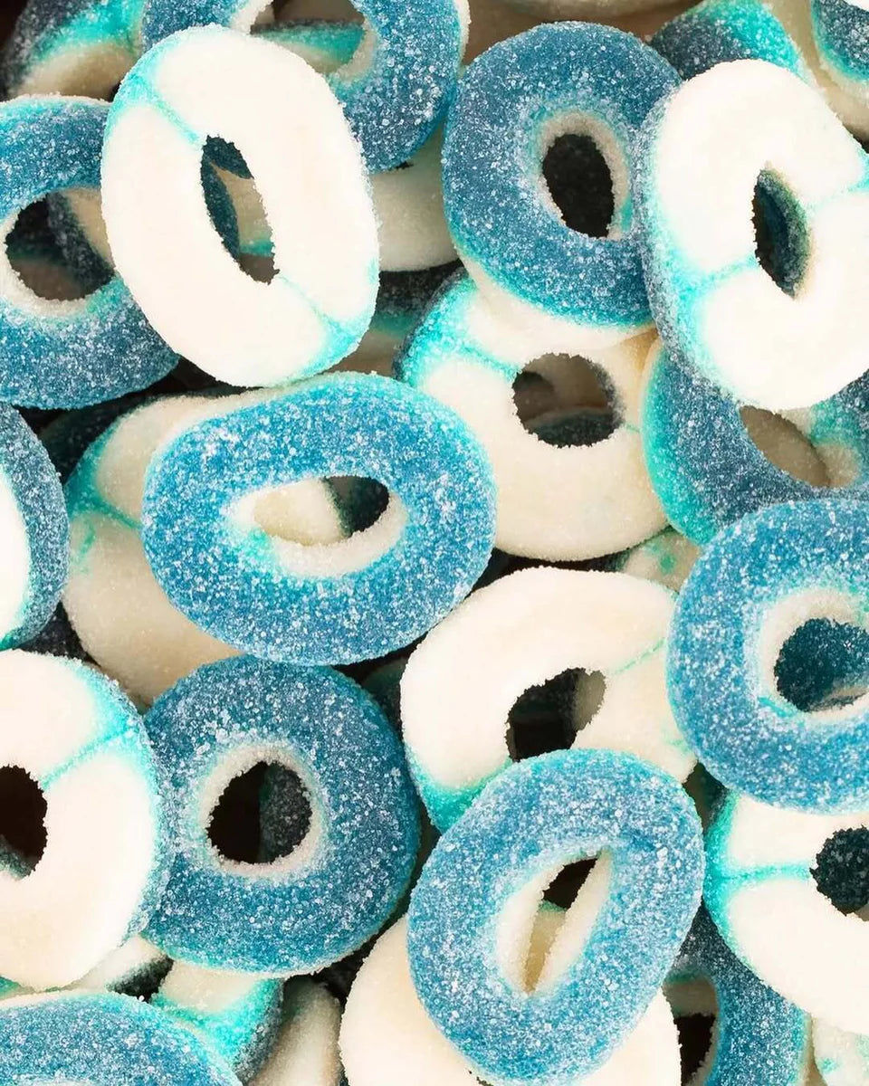 Anneaux Framboise Acides – Halal – 100 g